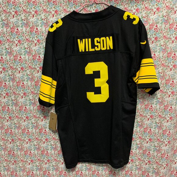 Nfl Pro Line Men's Russell Wilson Black Pittsburgh Steelers Player No. 3 Jersey - Picture 6 of 7